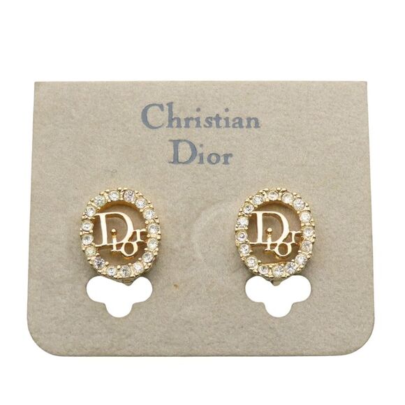 Christian Dior CD Logo Earrings